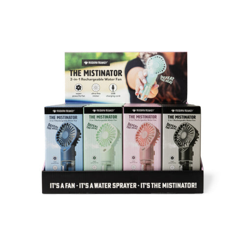 The Mistinator + 2-in-1 Rechargeable Water Fan