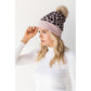 Megan Leopard Beanie with Pom Pom