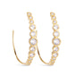 Amanda Blu + Gold Graduated Bezel Set CZ Hoop Earrings