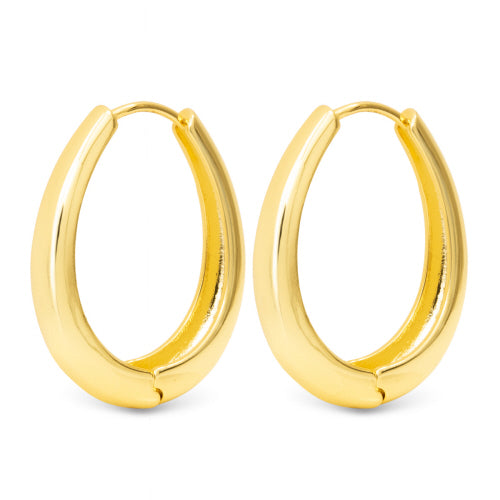 Amanda Blu + Gold Judith Polished Large Oval Hoop Earrings