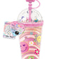 Crystal Cool Cup with Straw Topper, Groovy Flower
