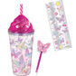 Insulated Unique Tumbler Writing Fun, Tie Dye Butterfly
