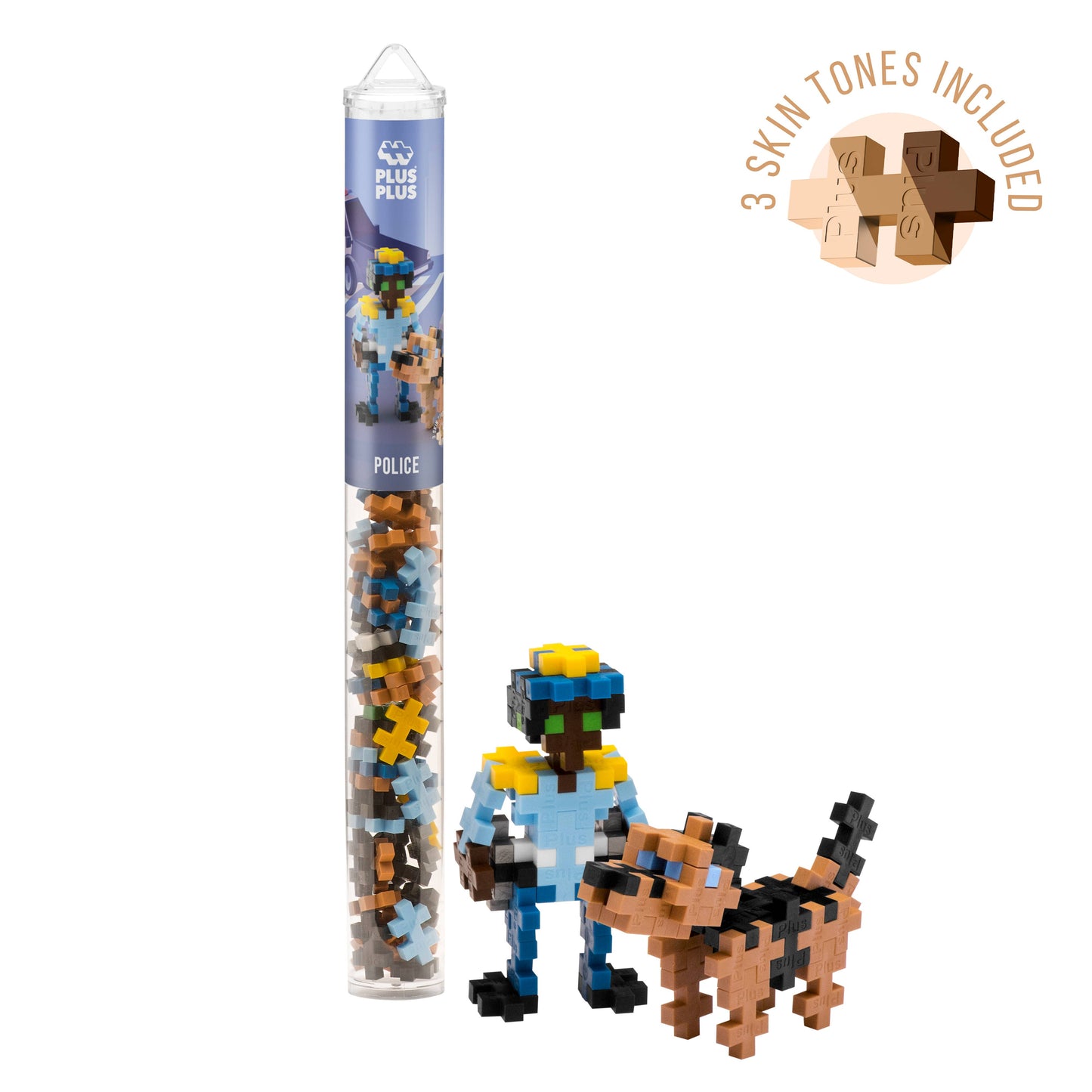 Plus-Plus USA - Tube 70 pc - Police