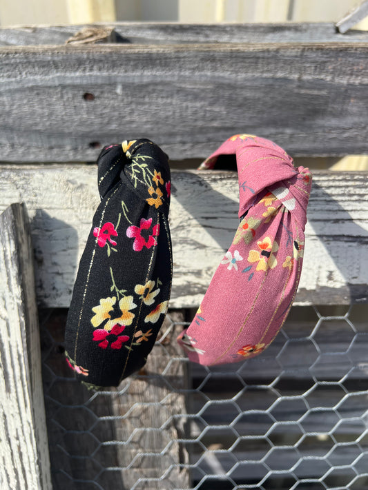 Gold Accent Floral Headbands
