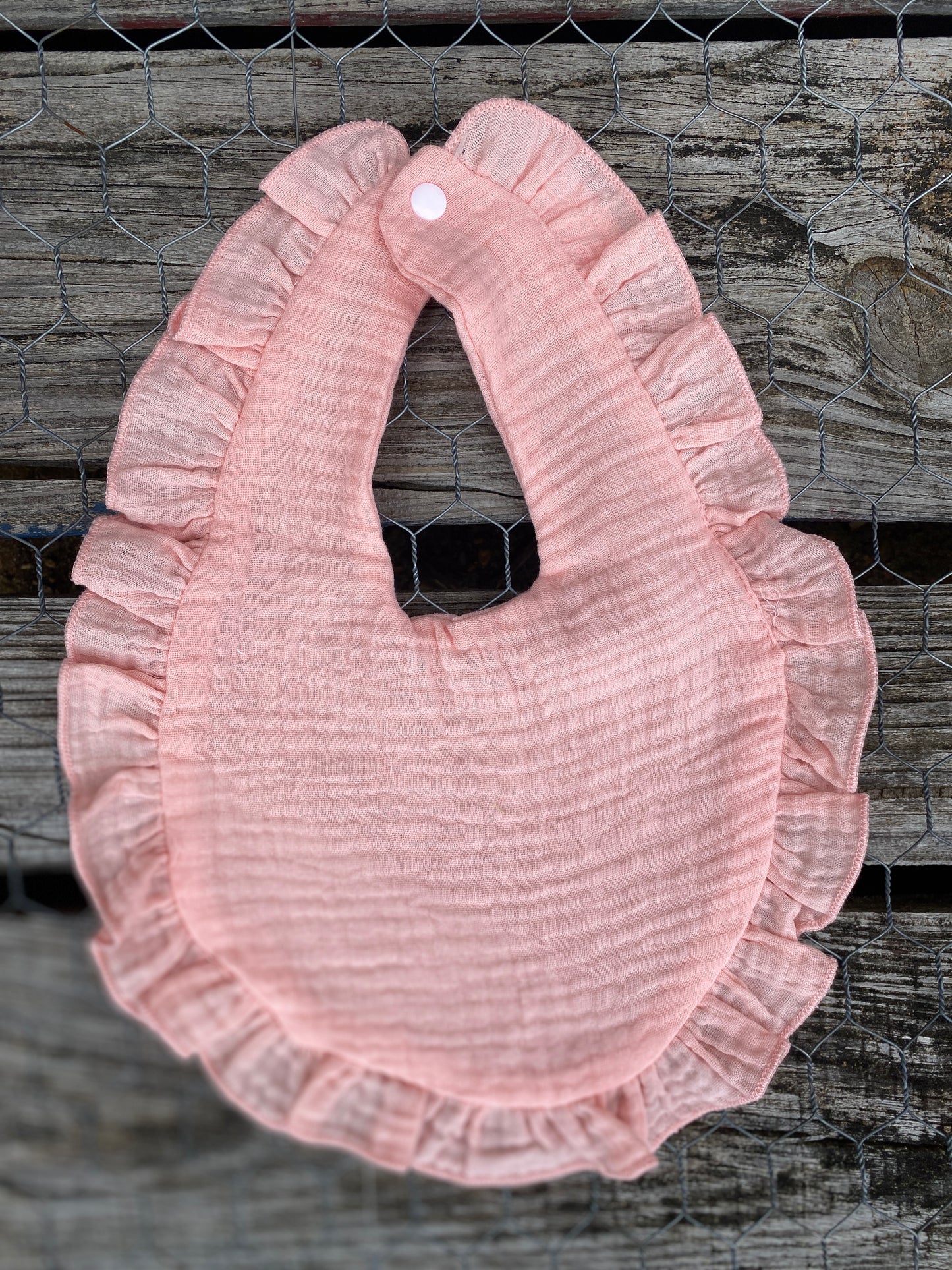 Ruffled Linen Bibs