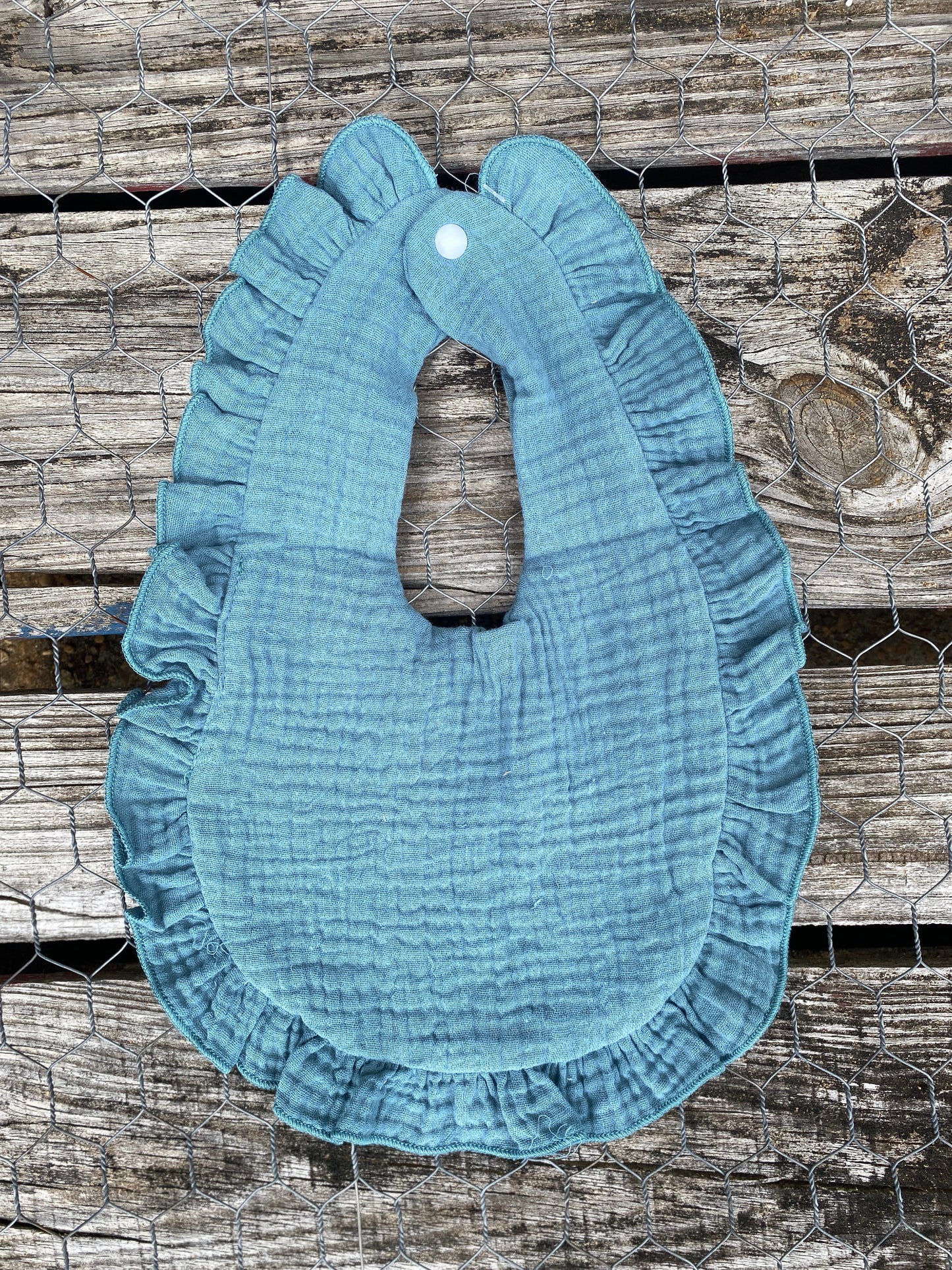 Ruffled Linen Bibs