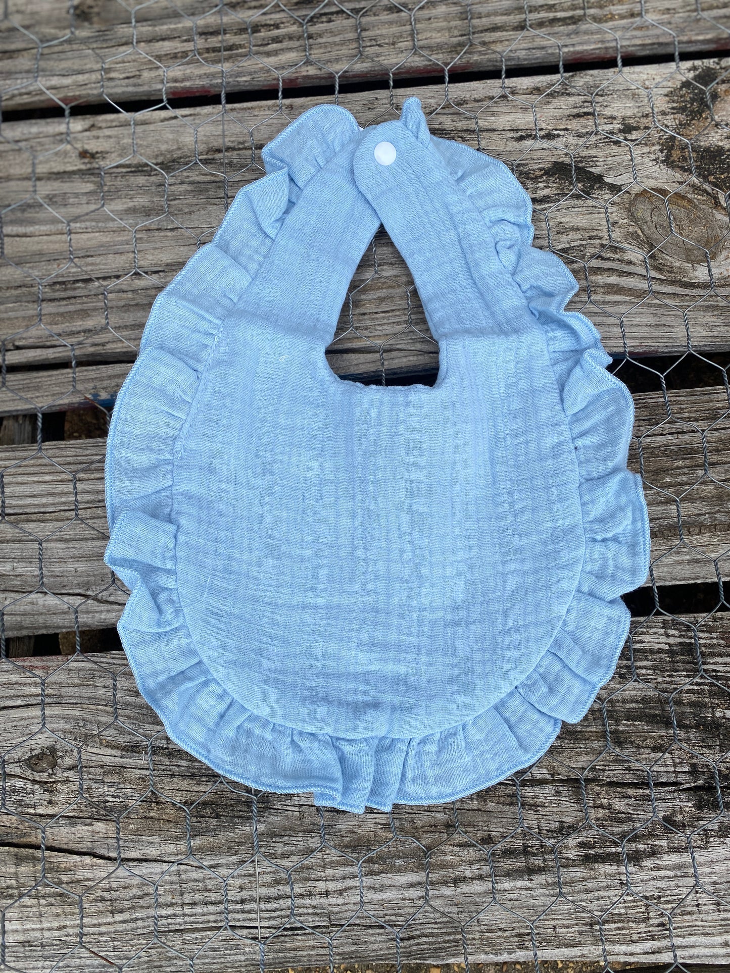 Ruffled Linen Bibs