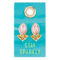 Gemstone Earrings on Leather Loop