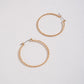 LARGE TEXTURED HOOP EARRINGS