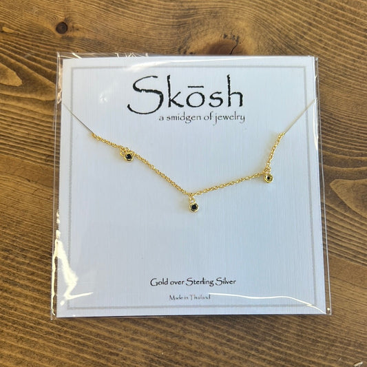 Dangle Black Stone Necklace