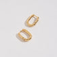 MEDIUM LINK HUGGIE EARRINGS