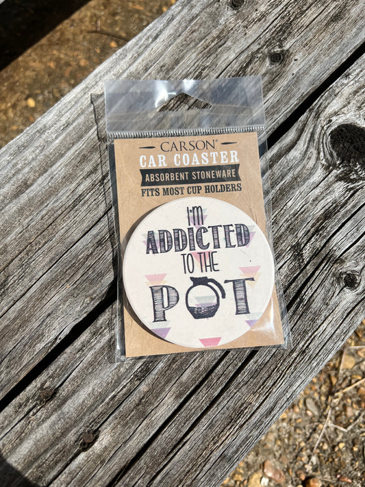 Addicted to the Pot Car Coaster