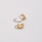 DOUBLE PAVE STYLE HOOP EARRINGS