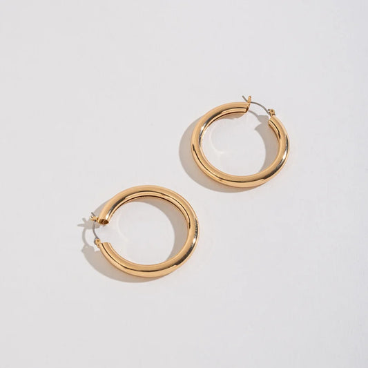 LARGE TUBE HOOP EARRINGS