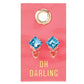 Gemstone Earrings on Leather Loop