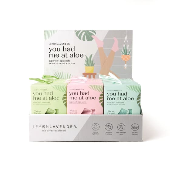Lemon Lavender + You Had Me at Aloe Super Soft Spa Socks