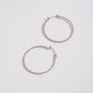 LARGE TEXTURED HOOP EARRINGS