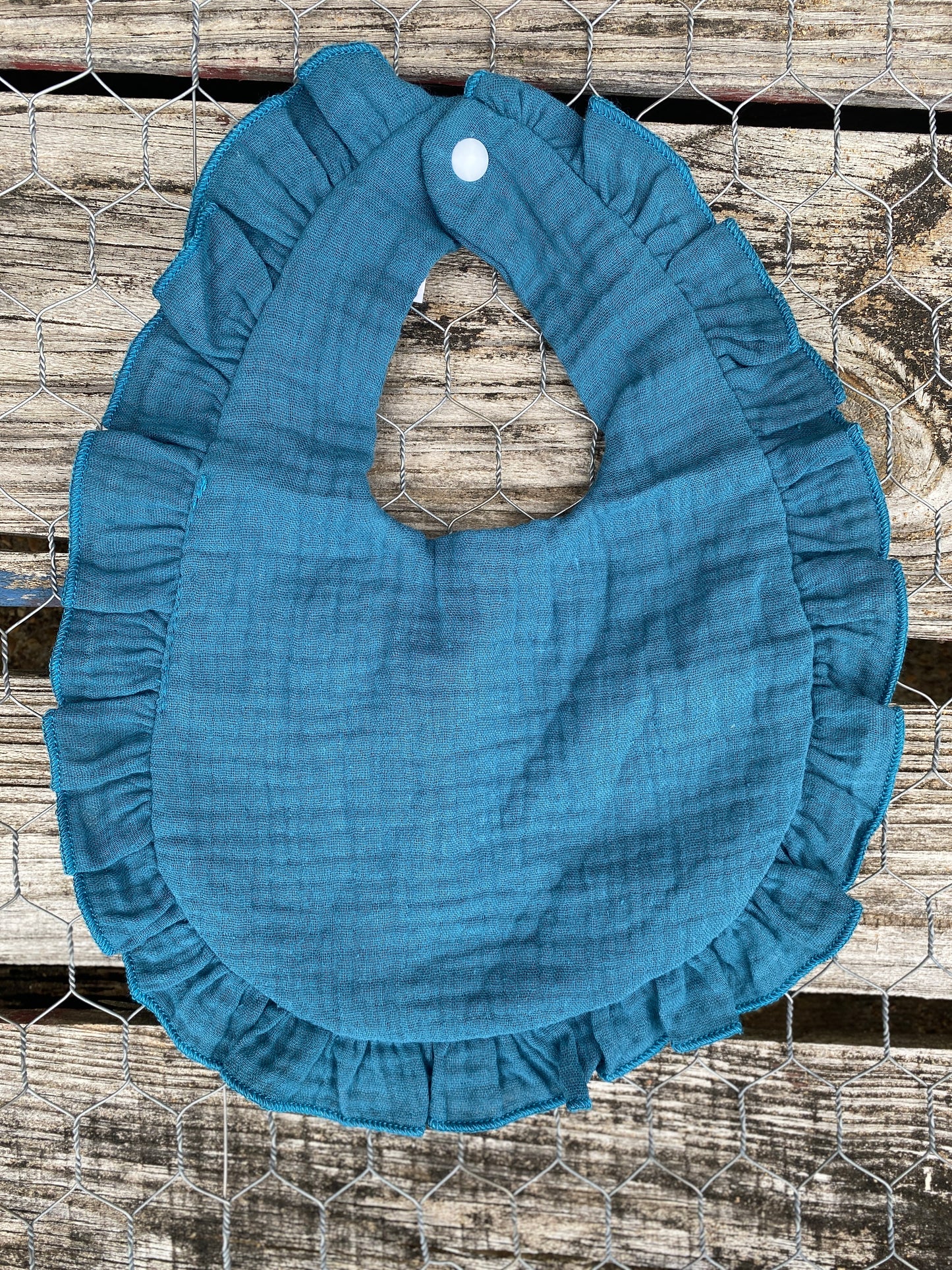 Ruffled Linen Bibs