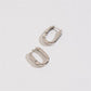 MEDIUM LINK HUGGIE HOOP EARRINGS