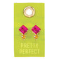 Gemstone Earrings on Leather Loop