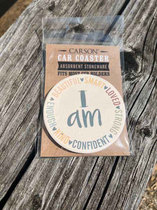 I am - Car Coasters