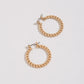 FLAT CHAIN HOOP EARRINGS