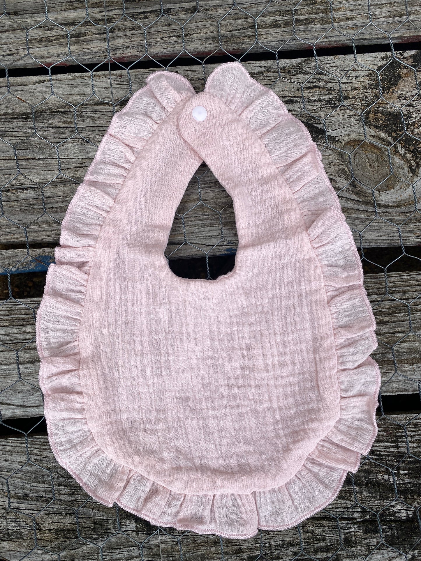 Ruffled Linen Bibs