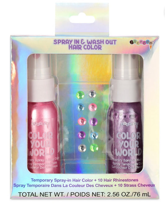 Sparkle Hair Color & Rhinestones