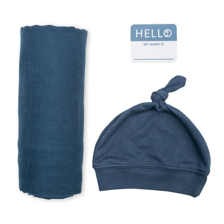 Hello World - Swaddle, Hat & Sticker